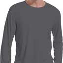 Big & Tall Long Sleeve Moisture Wicking Athletic T-Shirt, Iron Grey, XL