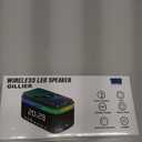 Alarm Clock Speaker Wireless Charger, Digital Alarm Clocks Bedrooms Bluetooth, Alarm Clock Dimmable Light Bedrooms Dual Alarm Snooze Dimmer 12 24H RGB Night Light Bluetooth USB AUX, Black