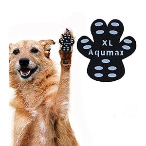 Aqumax Dog Paw Protector Anti-Slip Pads,Toe Grips for Senior Dogs,Paw Grips Traction Pads for Slippery Hardwood Floors,Essentials for Senior Dogs,12 Sets (48 pcs) XL Black
