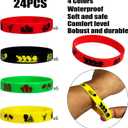 Black History Month Rubber Bracelets Party Favors Pan African American Party Silicone Band Bracelet Party Supplies Rubber Bracelets Bulk Goodie Bag Gifts for Black History Month Party 24 Counts