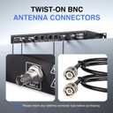 Phenyx Pro BNC Antenna Kit, Four BNC Connecting Cables 50cm/1.6FT for Front-Mounting Antennas, Compatible with Full-Rack Wireless Systems (ANTK-FR4A)