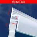 Shower Door Seal Strip, 120" Soft Frameless Glass Sweep Side Seal to Stop Shower Leaks H Type,Fit for 12mm (1/2) Glass Door