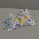 Faccito 5 Pcs Blue Tiles Lemon Decor Lemon Bunting Banners Blue Tiles Paper Pennant Garlands Lemonade Hanging Triangle Flags for Wedding Birthday Bridal Shower Bachelorette Party Decorations