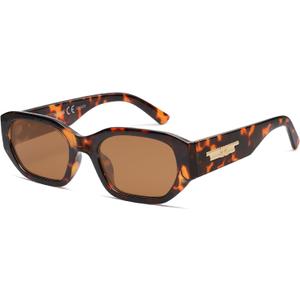 SOJOS Polarized Sunglasses Womens Mens Retro Rectangle Sun Glasses Trendy Hexagonal Frame 80s 90s Shades SJ2324