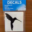 Retractable Screen Door Decals - 5 per Package - Keep Children Safe - Alert Birds, Dogs, Kids - Warn, Protect, Window Safety - Hummingbirds (Black)