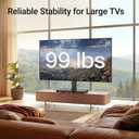 PERLESMITH Universal Swivel TV Stand Legs for 37-75 inch TVs, Height Adjustable Tabletop Mount Holds up to 99lbs, Television Table TV Stands for Livingroom & Bedroom, Universal VESA 600x400mm, PSTVS13
