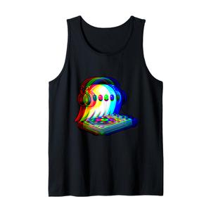 house music ghost Halloween Techno Rave Halloween Party Tank, Size M