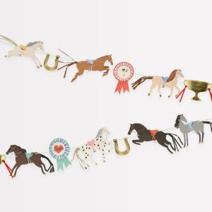 Meri Meri Horse Party Banner (Pack of 1). 13' Party Garland Including Excess Cord
