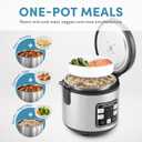AROMA Select Stainless Rice Cooker, 4-Cup (Uncooked) / 8-Cup (Cooked), 2 Qt, Stainless Steel Inner Pot, Multicooker, Steamer, Stainless Steel, ARC-914SBDS