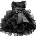 Jup'Elle Baby Girl Dresses Ruffle Lace Pageant Party Wedding Flower Girl Dress 100