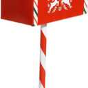 Christmas Decorative Metal Gift Letter Box,Christmas Express Mail Box for Front Door,Garden,Holiday Backyard Porch