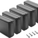 LeMotech 5 Pieces ABS Plastic Electrical Project Case Power Junction Box, Project Box Black 3.5 x 2.8 x 1.1 inch (90 x 70 x 28 mm)