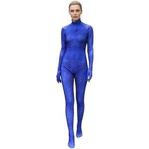 Xyjrnjvh Superhero Cosplay Costume for Womens Halloween Full Set Bodysuits Zentai 3D Style Jumpsuit M