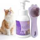 Cat Waterless Shampoo with Brush, for Quick Cleaning Between Baths, No Rinsing Needed, Hypoallergenic, Suitable for Cats and Dogs