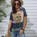 Beware of Hitch Hiking Ghost Shirt Women Funny Halloween Shirts Haunted Tshirt Ghost T-Shirt Short Sleeve Tee (X-Large, Colorful)