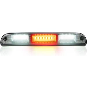 SUPAREE LED Third 3rd Brake Light, Compatible with 1999-2016 Ford F-250 F-350 F-450 Super Duty/Ranger 1993-2011, Accessories High Mount Stop Light Red/White Cargo Light, 60 LED Clear lens