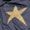 Obenie Women Oversized Leopard Star Graphic Hoodies Y2K Aesthetic Long Sleeve Pullover Sweatshirt Unisex Pullover Tops (Medium, Navy)