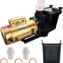 W3SP2607X10 Super Pool Pump 1HP 50Hz 230V Replacement for Hayward SP2607X10,Single Speed Pool Pump Suitable for Above and In Ground Pools and Spa