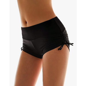 Micosuza Classical Women's Swim Boardshorts Beach Bikini Bottoms with Adjustable Ties L