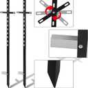 Gisafai 2 Pcs 46 Inches Yard Sign Stakes Heavy Duty Metal Stake Yard Sign Holder for Outdoor Lawn Bar Parking Garage Event