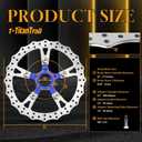 14" Front Brake Rotor Polished Dual Discs for Harley 2008-up Touring, Blue