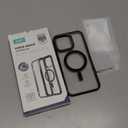 ESR for iPhone 14 Pro Max Case with Stand, Compatible with MagSafe, Full-Body Military-Grade Drop Proof Case with Built-in 9H+ Tempered Glass Screen Protector, Armor Series, Clear Black