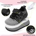 BARERUN Baby Sneakers Toddler Shoes Soft Anti-Slip Sole Newborn First Walkers Infant Toddler Breathable Athletic Running Shoes (Gray)