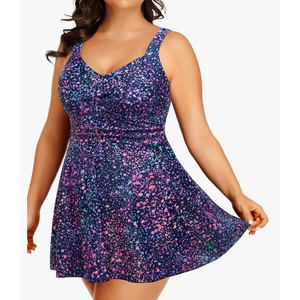 Tempt Me Women's Plus Size Swim Dress - One Piece Swimsuits Tummy Control Bathing Suit Swimwear 2025 22W