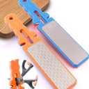 5-in-1 Diamond Knife Sharpener for Home Kitchen - Sharpening Tools for Scissors, Chef Knives, Fruit Knives with Dual-sided Grits