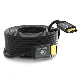 50ft HDMI Cable, Ultra High Speed Long HDMI Cables Support 4K 60Hz 2K 1080p 3D ARC, Gold Plated Connectors Soft HDMI Cord for UHD TV Monitor Projector Soundbar Laptop PS3/4 Xbox (15m) (Silver)