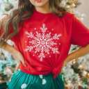 Christmas Shirts for Women Winter Short Sleeve Xmas Tee Tops