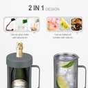 Bottle Chiller with Handle | Portable Rapid Cooling Champagne Insulator | Stainless Steel Cooler Sleeve | Ideal Gift for Lover | | Perfect for Dinner Parties & Outdoor Picnics