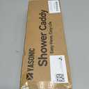 YASONIC Shower Caddy Adhesive, Rustproof Shower Shelves for Inside Shower, Large Capacity Bathroom Organizers and Storage, Shower Storage with Removable Hooks, No Drill Bathroom Accessories Black (2 Pack)