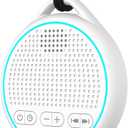 Fourair White Noise Sound Machine with 25 Soothing Natural Sounds Rechargeable Battery Portable for Travel 32 Volume Levels 5 Timers Compact Size for Baby Kids Adults Sleeping (White-Upgrade)