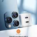 THREEKEY 35W USB C Wall Charger, Dual USB Port Block,Type C Charger Fast Charging Power Adapter Compatible with iPhone 16/15/14/13/12/11/X,Samsung Series,Moto,iPad,MacBook, White