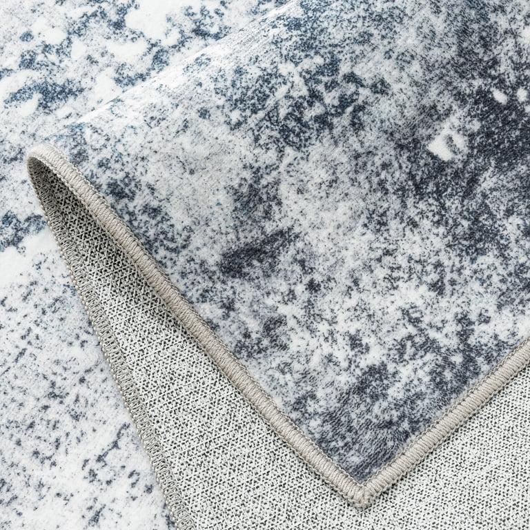 8x10 Area Rugs for Living Room Washable Bedroom Dining Room Blue Grey