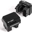 EZDIY-FAB PCIe 5.1 Adapter - 600W 12+4pin, 16pin 12VHPWR GPU Power Connector, 12V-2x6 GPU Adapter, 180 Degree Right Angle - Compatible with RTX 3090Ti, 4070Ti, 4080, 4090 GPU - RVS Type, Black