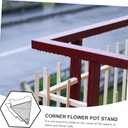 INOOMP Wire Corner Plant Pot Stand 18.7 Inch Triangular Storage Rack Organizer for Indoor Balcony Office Flowerpot Display and Small Plant Holder
