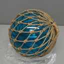 SAILINGSTORY Glass Fishing Float Nautical Decorative Glass Ball Buoy Coastal Beach Decor 10" Sky Blue