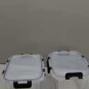 HOMBERKING 4 Pieces 63oz/8cup Large Glass Food Storage Containers with Lids, Meal Prep Containers, Airtight Bento Boxes with Leak Proof Locking (2 Containers + 2 Lids) - Microwave, Oven Safe (Black)