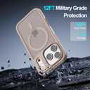 PULOKA for iPhone 17 Pro Max, Heavy Duty Shockproof Protection,Compatible with MagSafe Accessories,Drop Proof 17 Pro Max Cover (Gold)