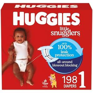 Huggies Size 1 Diapers, Little Snugglers Diapers, Size 1 (8-14 lbs), (5Packs of 33)