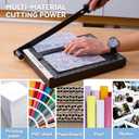 ISDIR 12 Heavy Duty Metal Paper Cutter - 15 Sheet High Capacity Guillotine Trimmer with Blade Safety Lock & Magnetic Guide, Professional Craft Cutter for Cardstock, Photos, DIY & Office