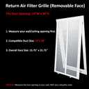 Steel Return Air Filter Grille,Return Vent Cover for Wall or Ceiling [Duct Opening Size] Removable Face/Door for 1 Inch Filters (14"W x 30"H Duct Opening)