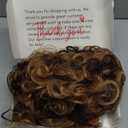 6pcs Set 70s 80s Disco wig with Mustache Glasses Artificial Wolf Necklace Golden Chain Short Curly Hair Afro Mens Wig for 60s Hippies Costume Cosplay Halloween Party (Blonde Mixed Brown)