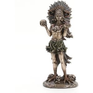 Veronese Design 9 7/8" Coatlicue Aztec Serpent Skirt Goddess of Earth Cold Cast Resin Antique Bronze Finish Statue