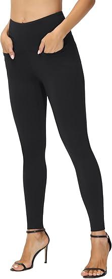 THE GYM PEOPLE Women's High Waist Yoga Leggings Ultra Stretchy Soft Breathable Tummy Control Running Workout Pants S