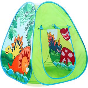 Dinosaur Kids Pop up Play Tent, Playhouse for Kids Indoor Outdoor, Foldable Toddler Tent, Toy House for Girls and Boys Gift