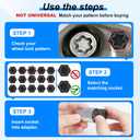 22PCS Locking Lug Nut Key Set, Wheel Lock Removal Kit for VW Audi, Anti-Theft Lug Nut Removal Tool, Covers 521540 Lock Patterns, Includes Adapter & Punch