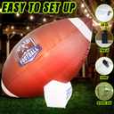 Icywye 10FT Large Football Party Decorations - Outdoor Football Inflatable Decor with Built-in LED Light - Indoor Football Themed Party Supplies Blow Up Decoration for Yard Birthday Holiday